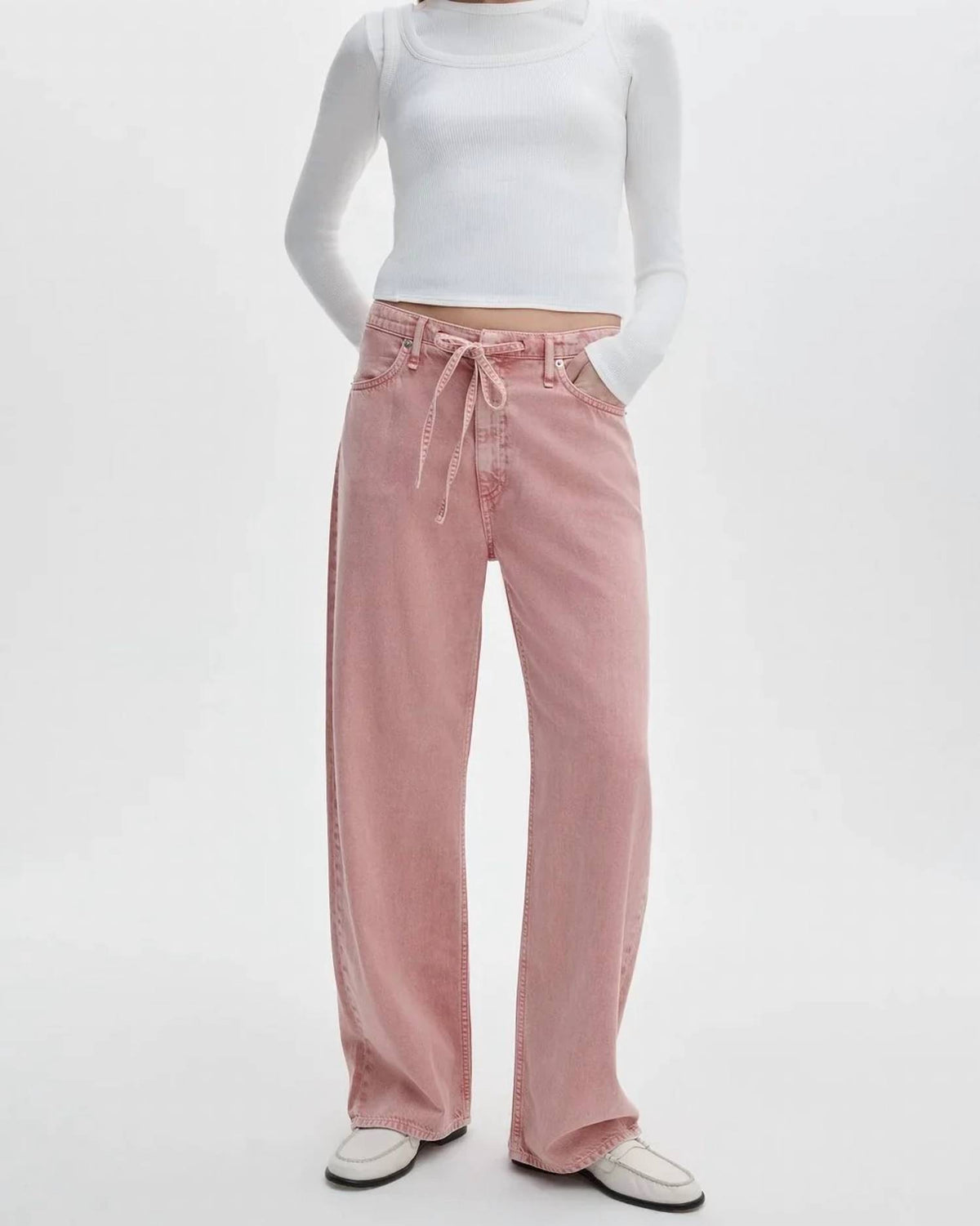 Rag & Bone - Phoebe Drawstring Wide-leg Jeans