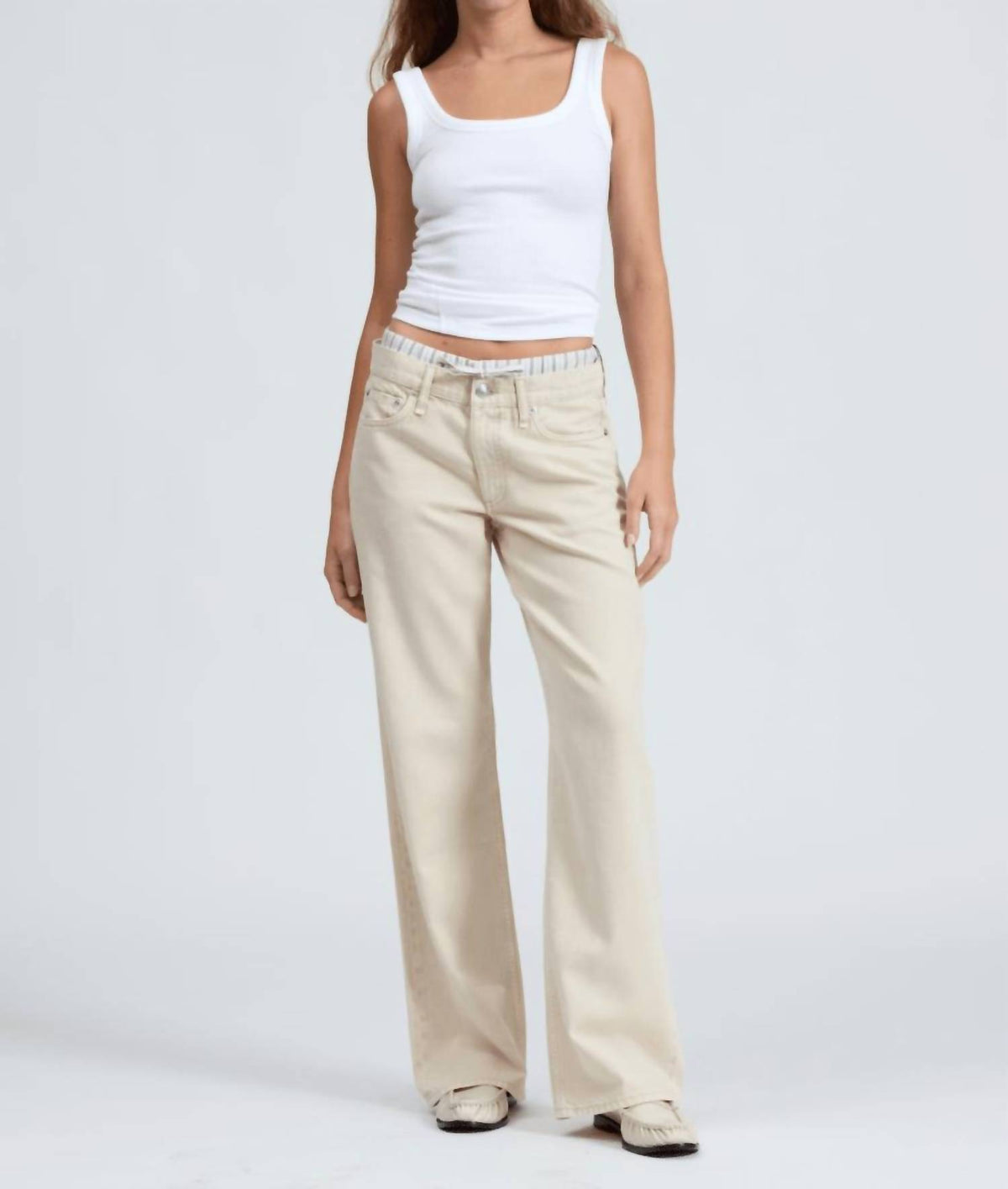 Rag & Bone - Saige Full Boxer Straight Jeans