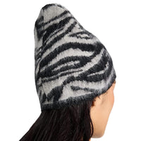 Rag & Bone - Sarah Tiger Beanie - accessories - black - hats