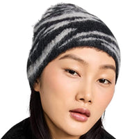 Rag & Bone - Sarah Tiger Beanie - accessories - black - hats