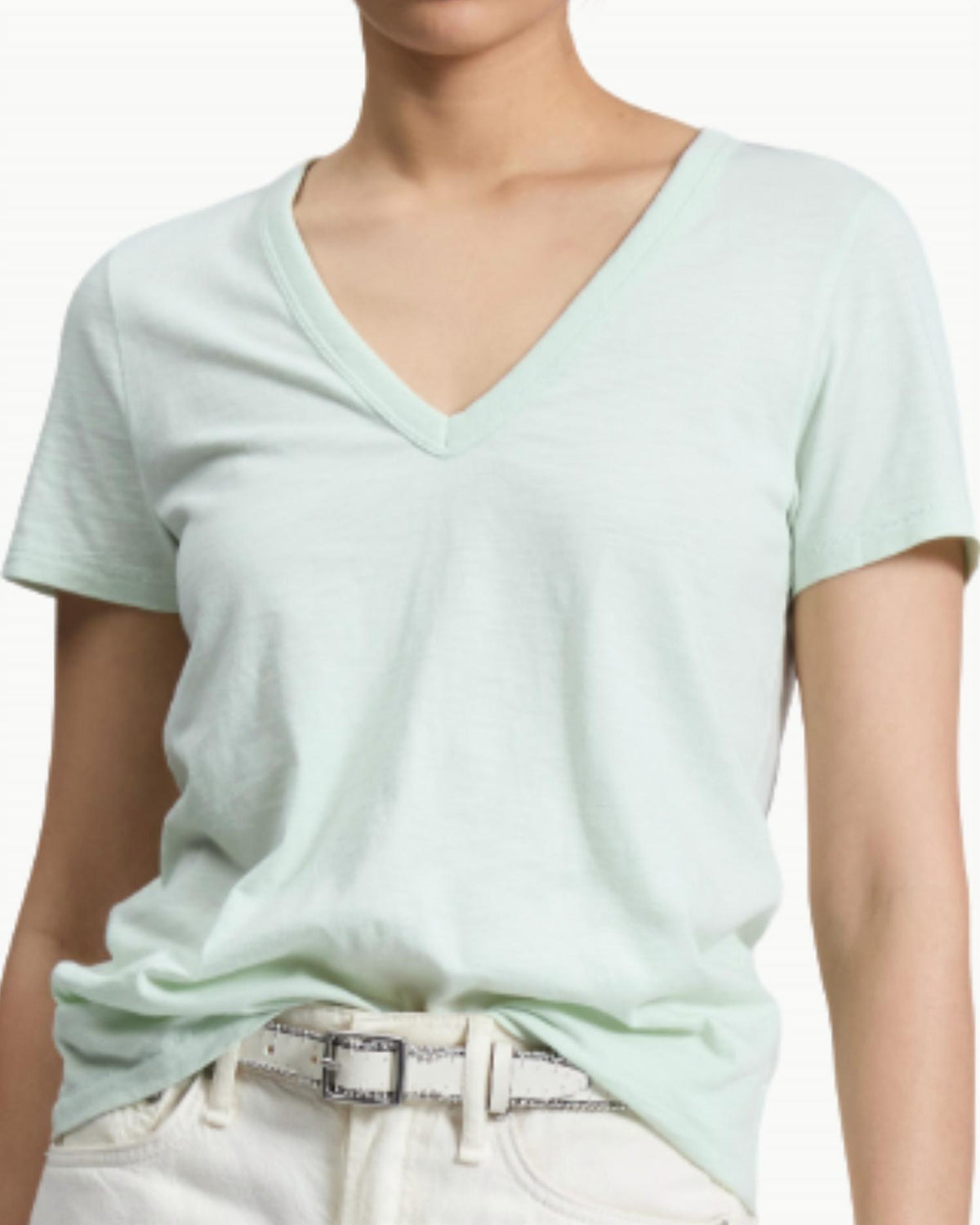 Rag & Bone - Slub Vee Short Sleeve Top