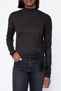 Rag & Bone - The Rib Knit Tie Turtleneck Top