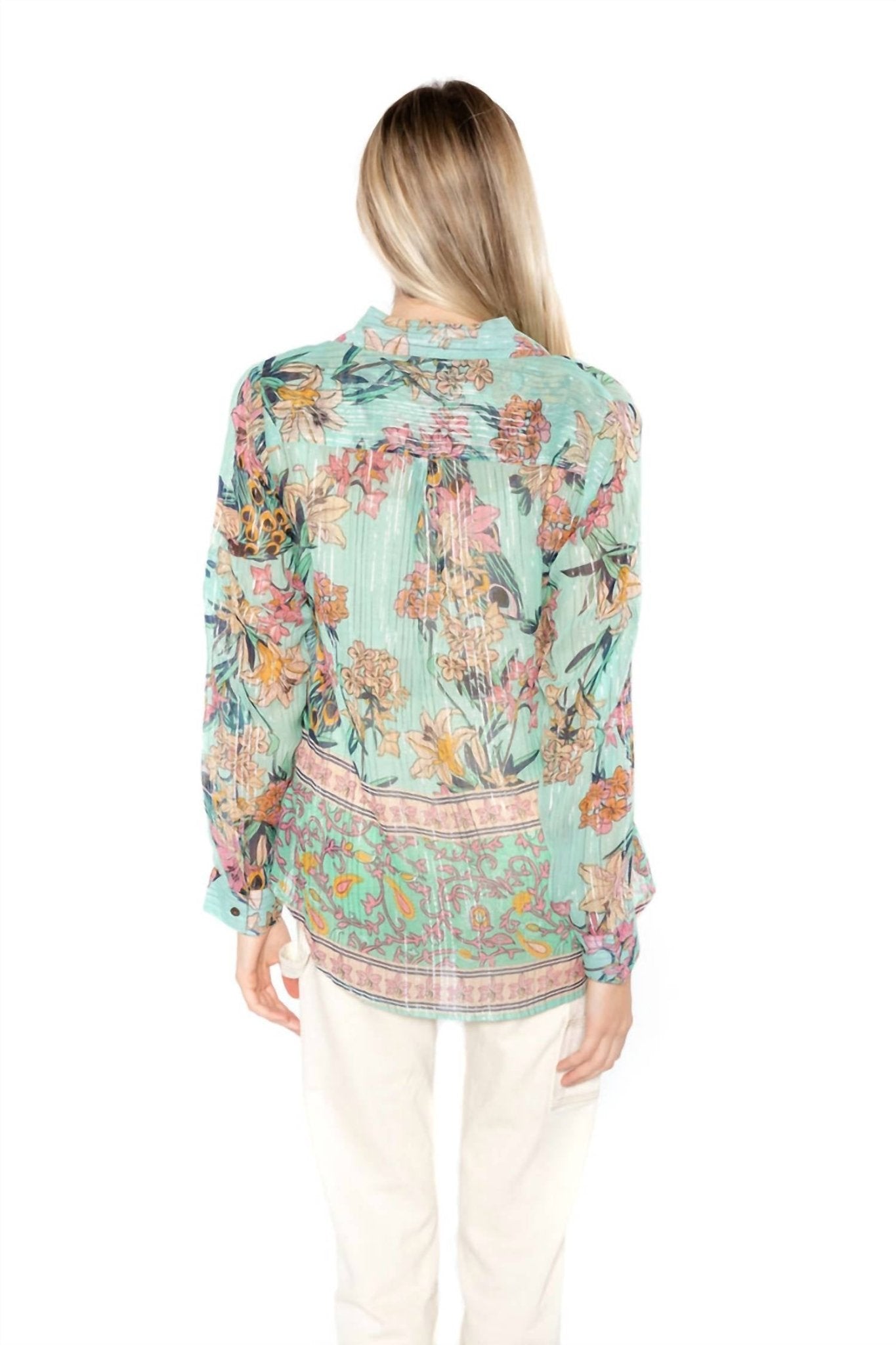 Raga - Botanic Button Down Shirt - blue - button - down - shirts - clothing