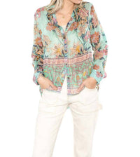 Raga - Botanic Button Down Shirt - blue - button - down - shirts - clothing