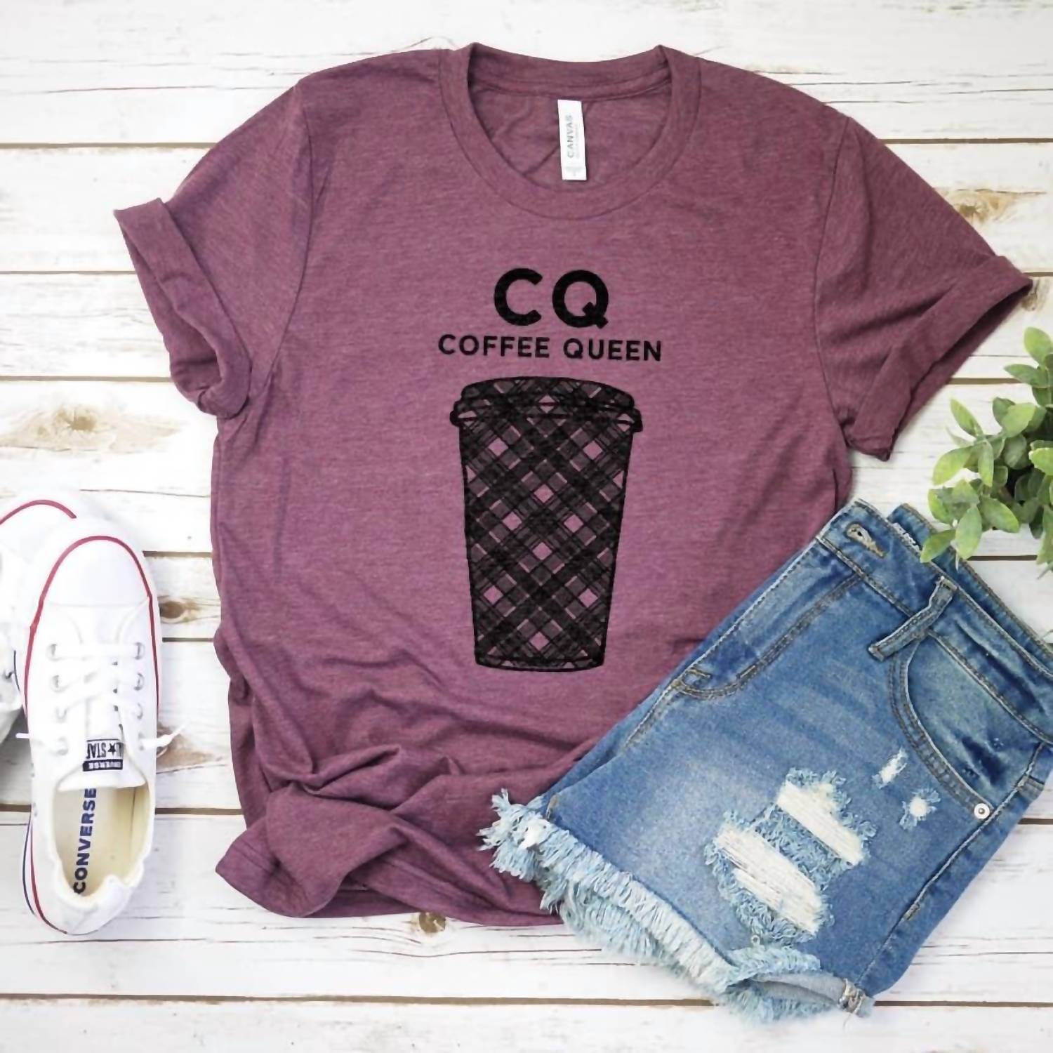 Rags & Royal - Coffee Queen Graphic Tee Shirt - clothing - cotton - blend - graphic