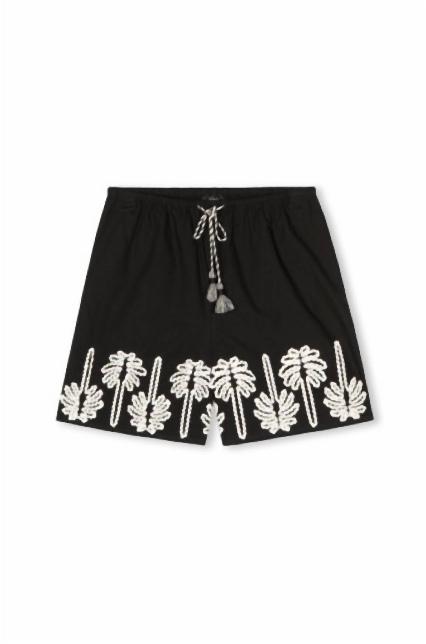 Rails - Armanda Contrast Embroidery Short - black - clothing - cotton