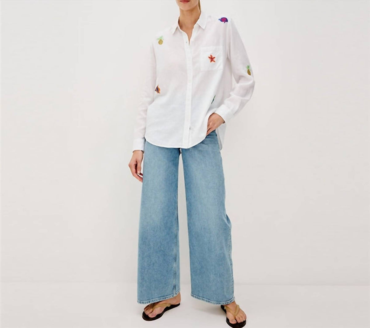 Rails - Charlie Island Embroidery Button Down