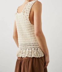 Rails - Hattie Crochet Tank - beige - clothing - cotton
