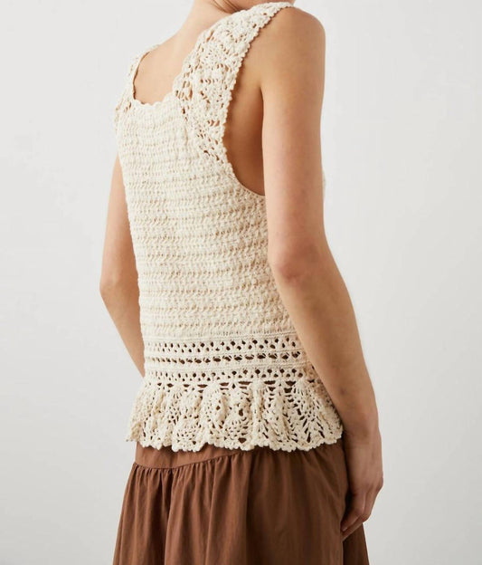Rails - Hattie Crochet Tank - beige - clothing - cotton