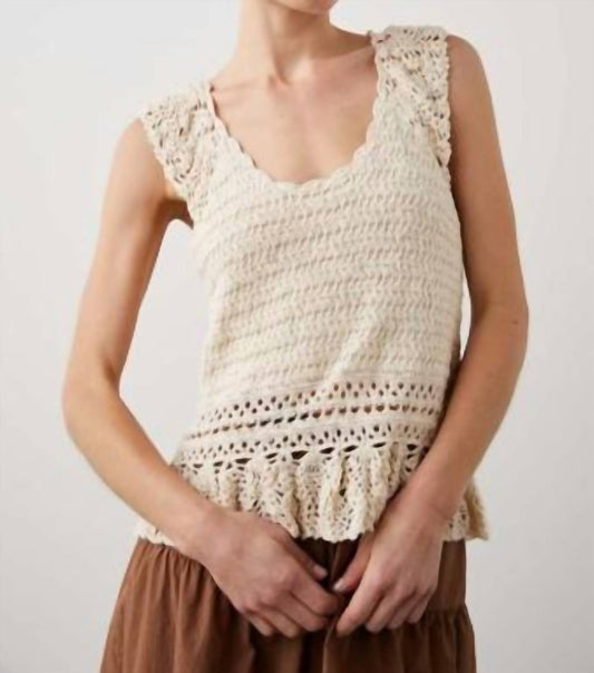 Rails - Hattie Crochet Tank - beige - clothing - cotton