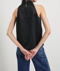 Rails - Leah Sleeveless Halter Top - black - clothing - solid