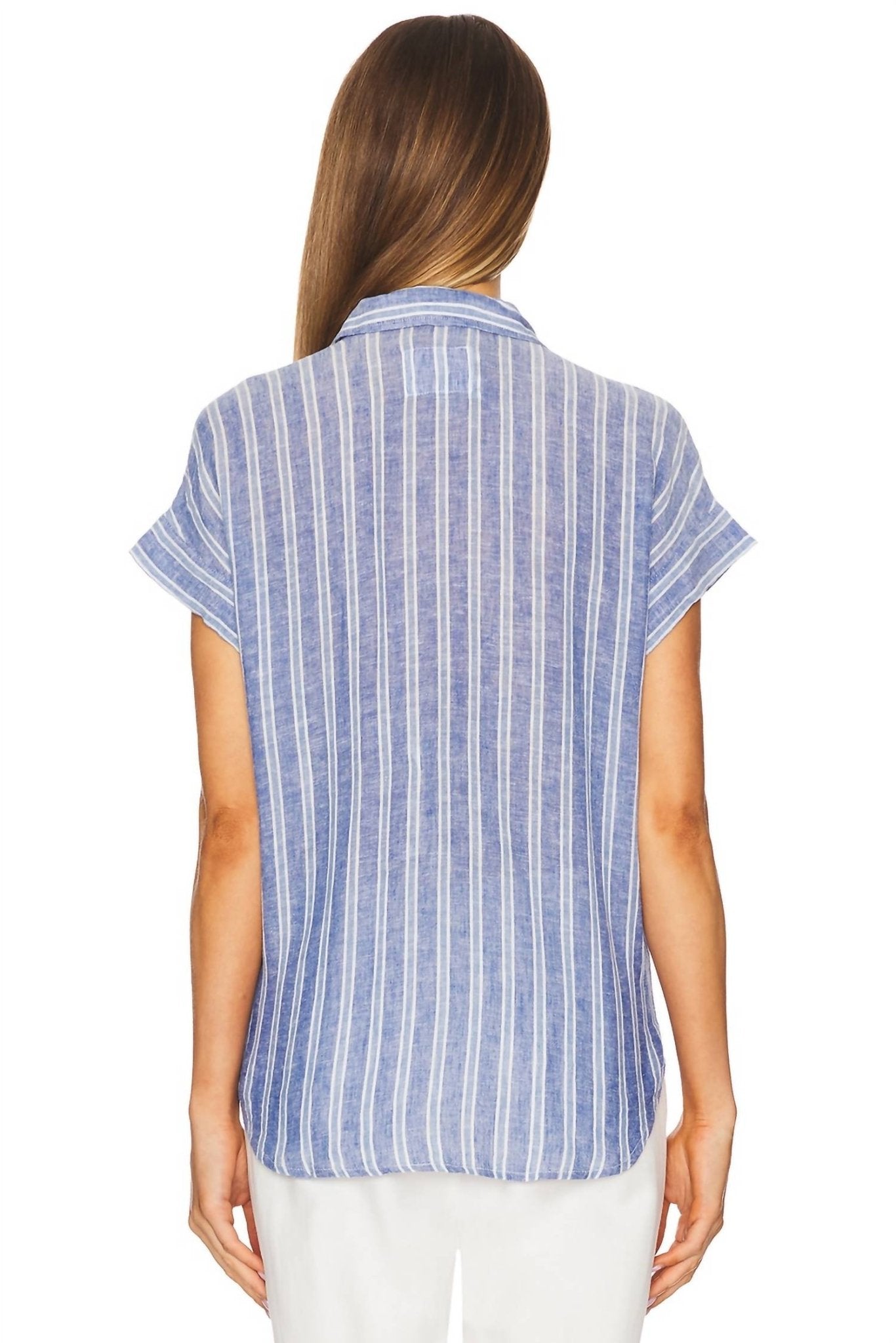 Rails - Linen Shirt With Cito Collar - blue - button - down - shirts - clothing