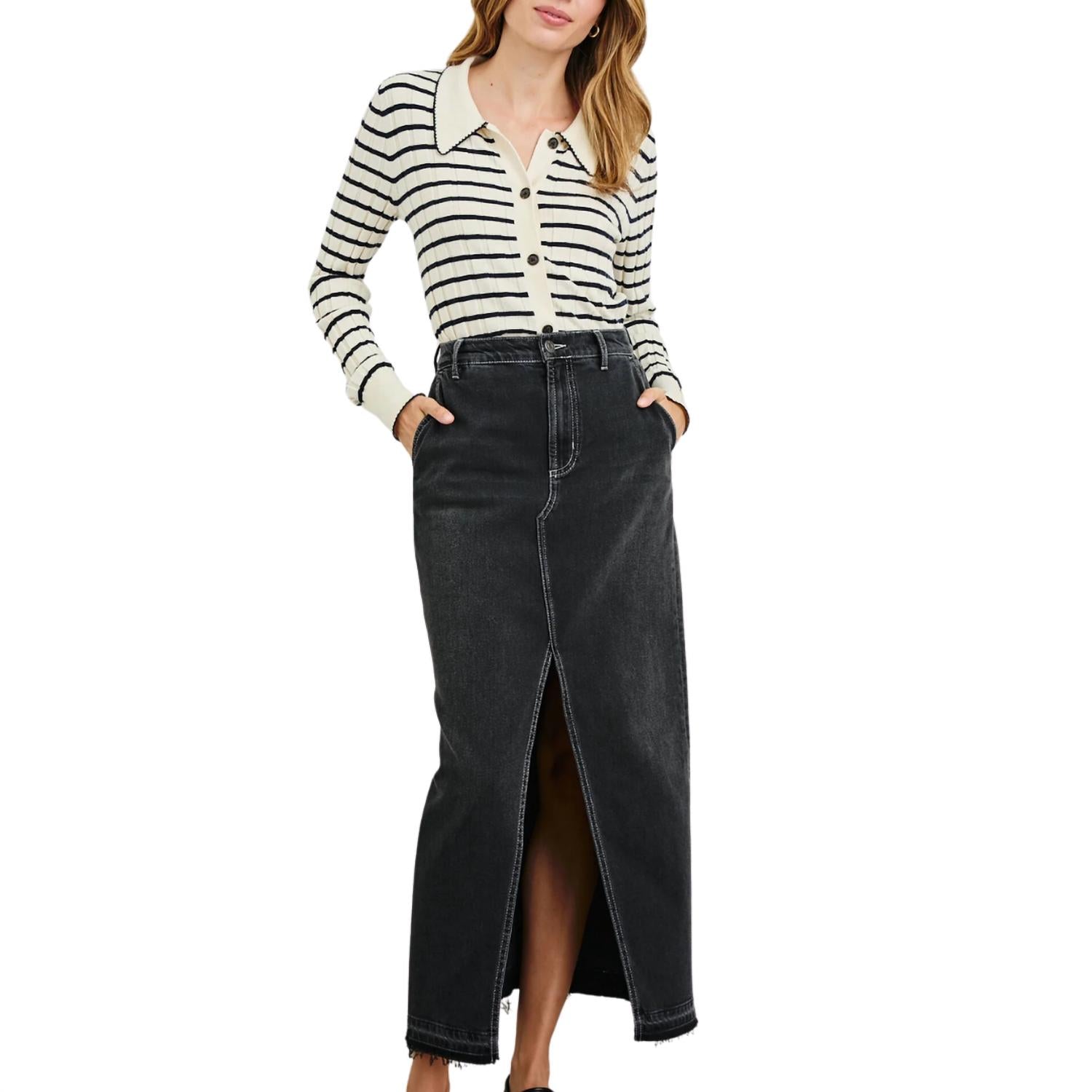 Rails - Manhattan Skirt - black - clothing - long - skirts