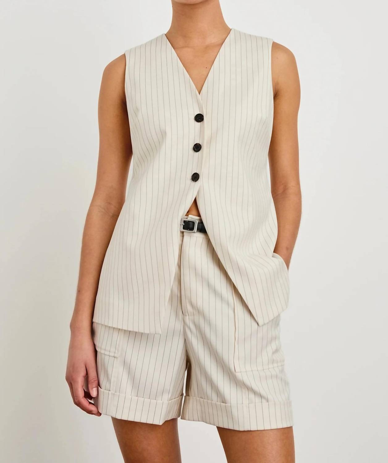 Rails - Mylah Birch Pinstripe Vest - clothing - jackets - outerwear
