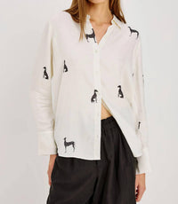 Rails - Saige Oversized Button-front Top