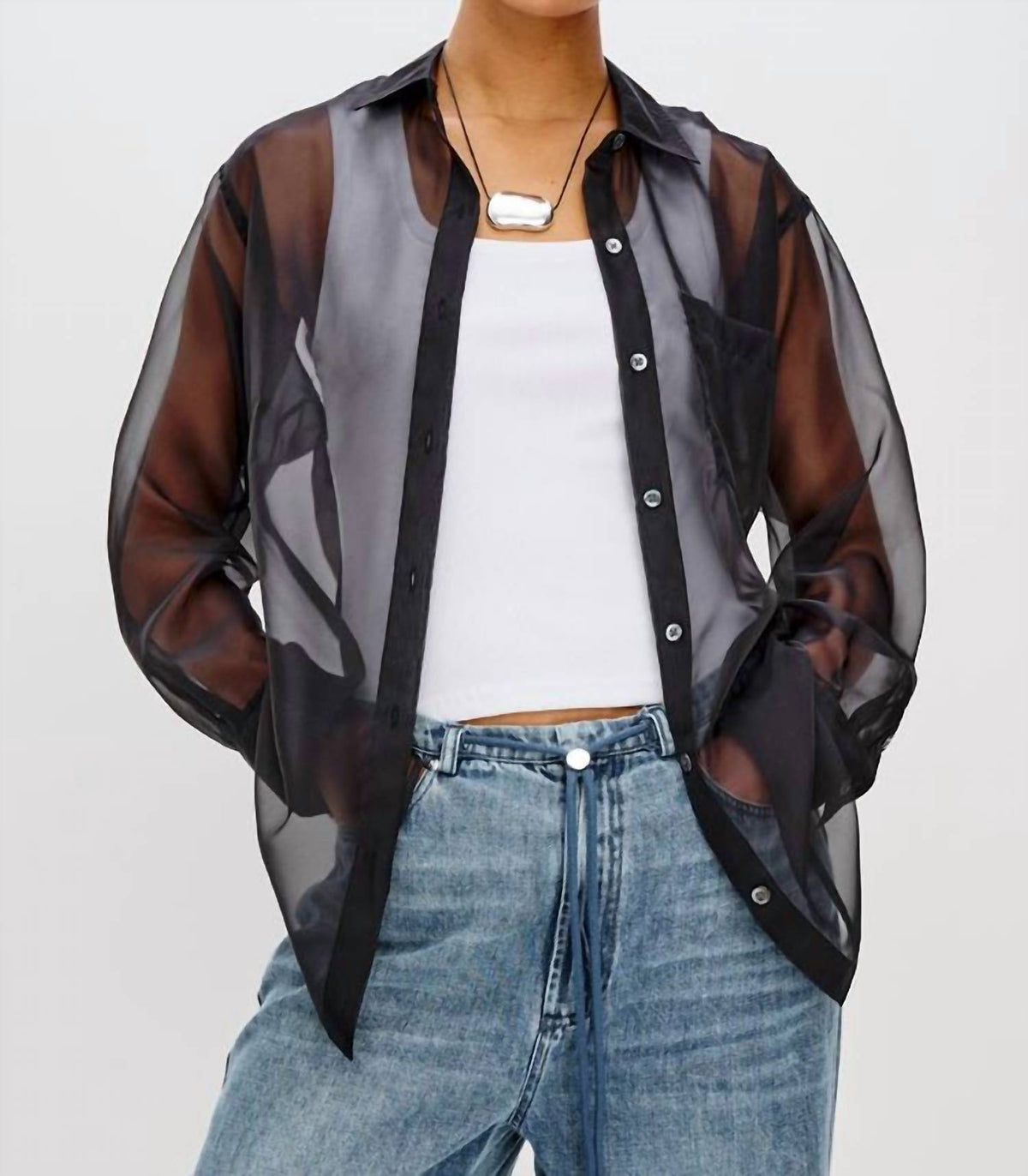 Rails - Sofiya Button Front Top