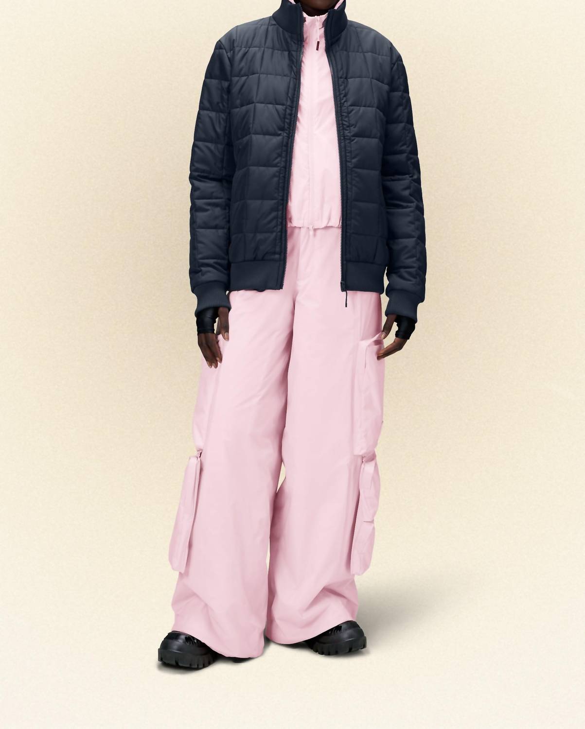 Rains - Liner High Neck Jacket - blue - clothing - coats