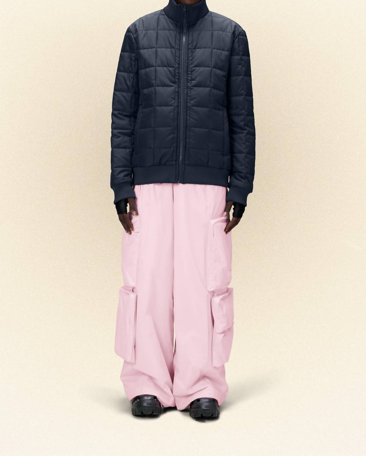 Rains - Liner High Neck Jacket - blue - clothing - coats