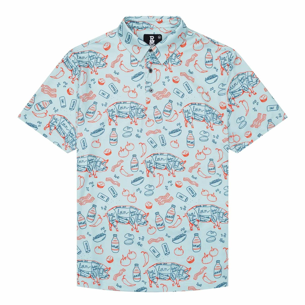 Raised By Coyotes - Men's Southern BBQ Polo