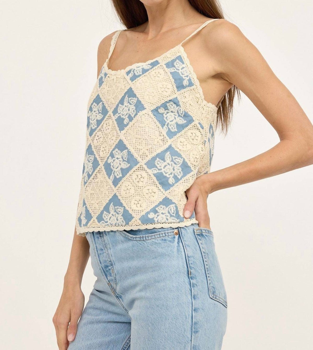Raisonnel - Crochet Patchwork Cami Top