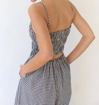 Raisonnel - Gingham Ruched Jumpsuit