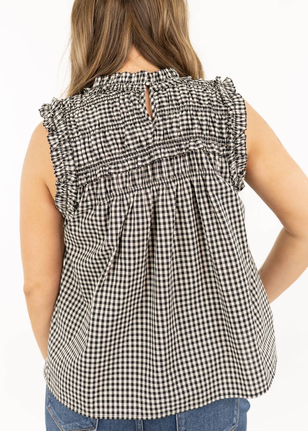 Raisonnel - Maren Gingham Ruffle Top