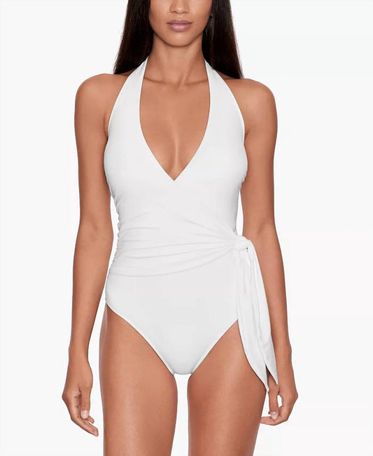 Ralph Lauren - Halter Side - tie One Piece Swimsuit - clothing - one - pieces - solid