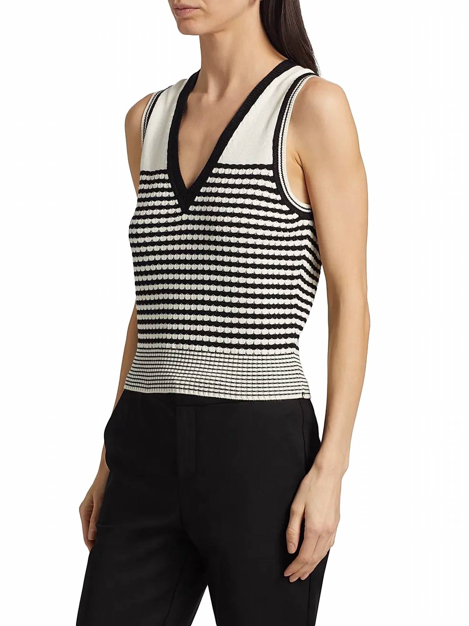 Ramy Brook - Elle Striped Cotton - blend Sleeveless Top - clothing - cotton - blend - stripe