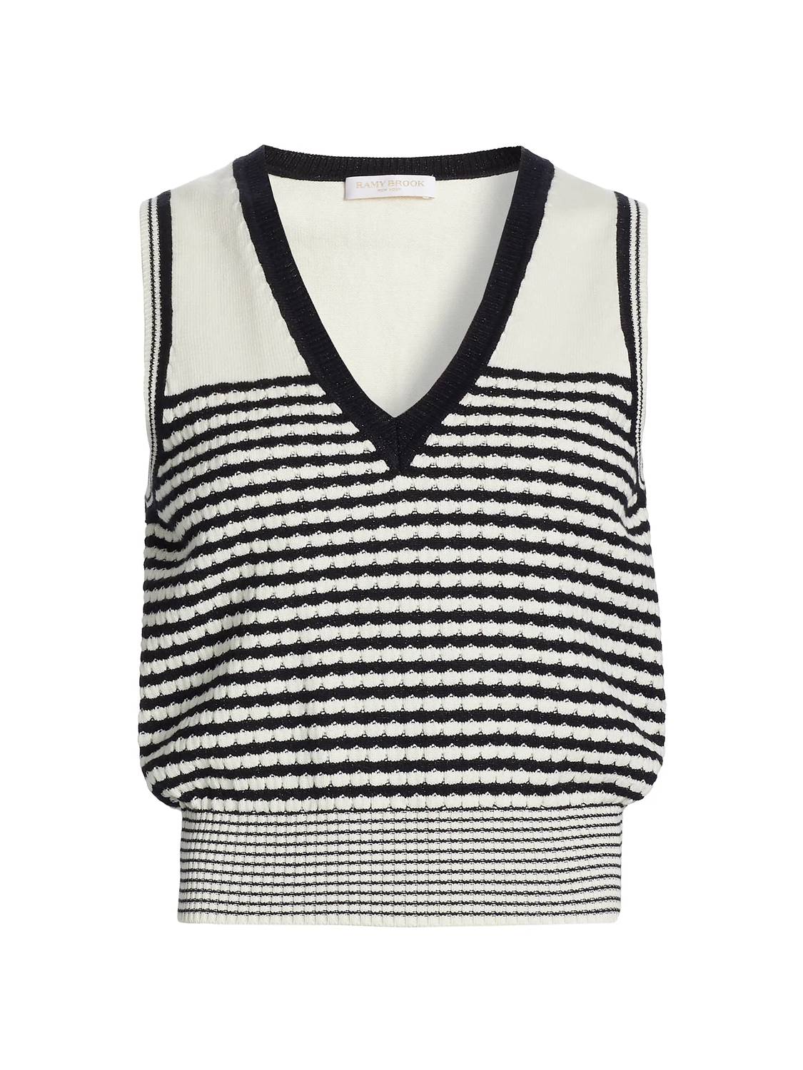 Ramy Brook - Elle Striped Cotton - blend Sleeveless Top - clothing - cotton - blend - stripe