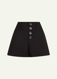 Ramy Brook - Marjory Cotton Blend Shorts - black - clothing - cotton - blend