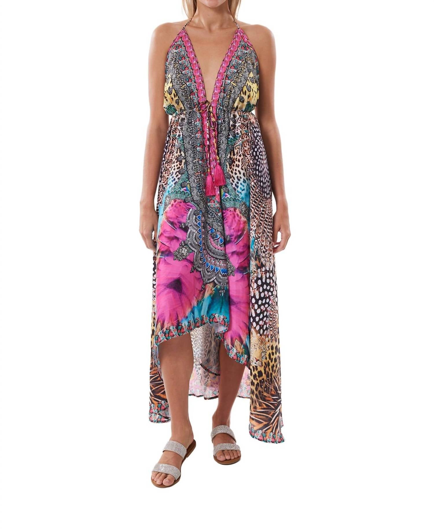 Ranee’S - Animal Print Halter Dress - animal - clothing - dresses