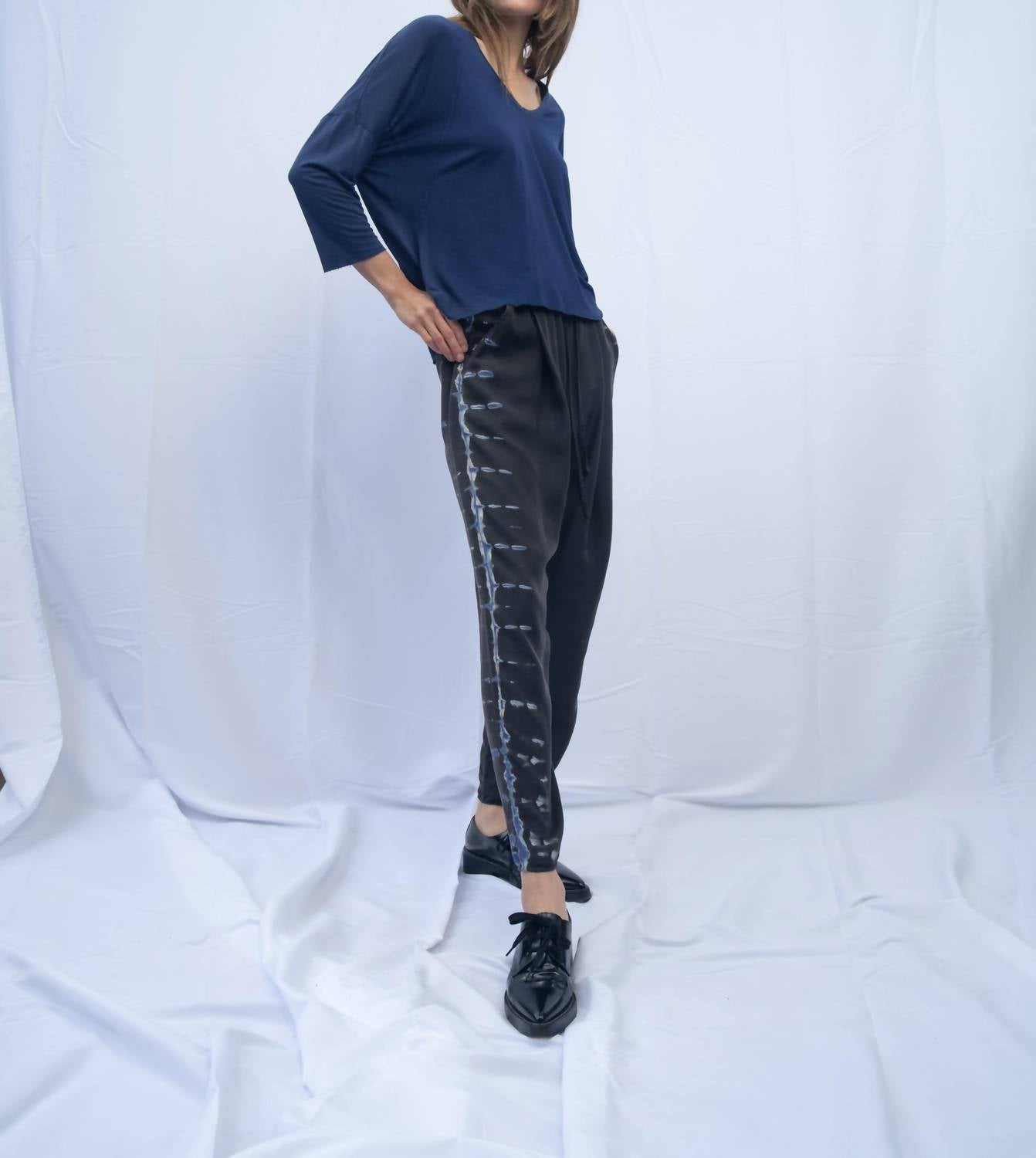 Raquel Allegra - Logan Pant - black - clothing - pants