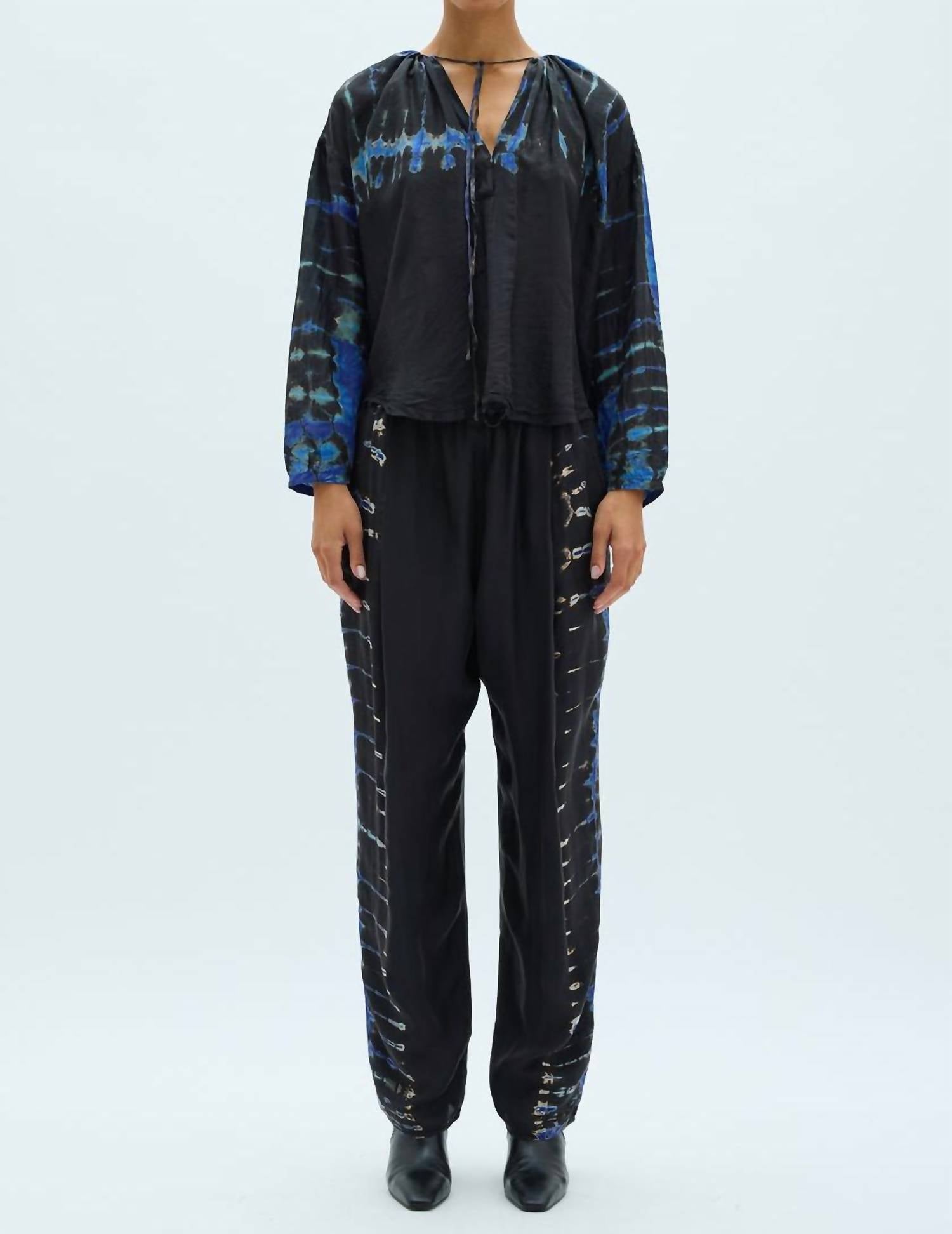 Raquel Allegra - Poet Blouse - black - blouses - clothing