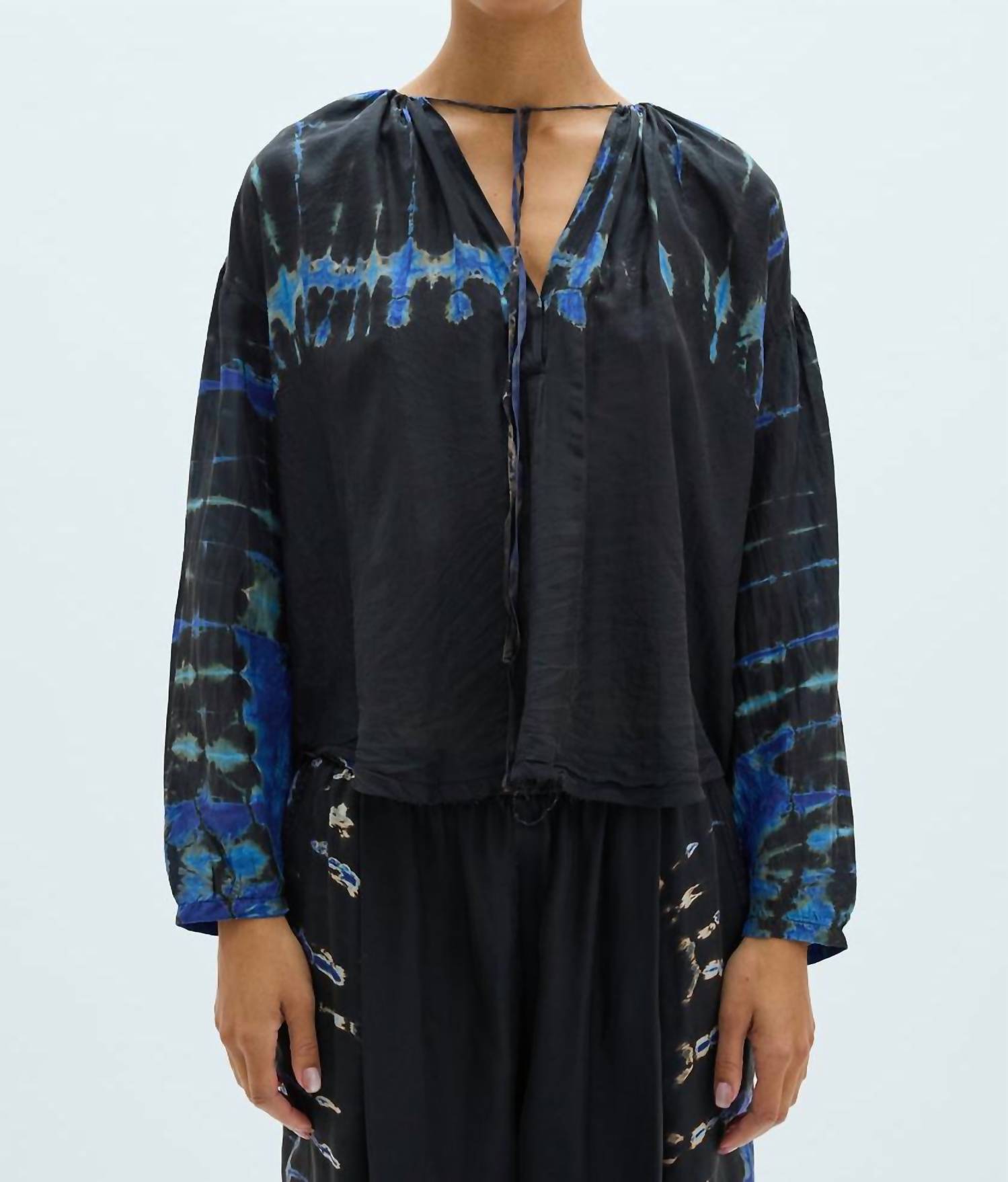 Raquel Allegra - Poet Blouse - black - blouses - clothing