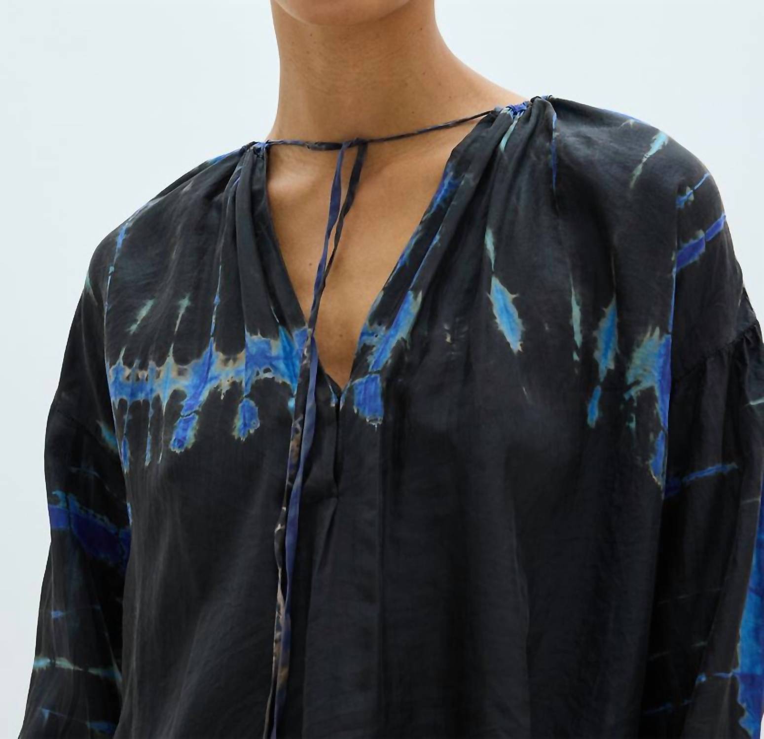 Raquel Allegra - Poet Blouse - black - blouses - clothing