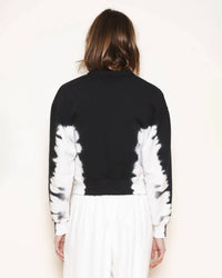 Raquel Allegra - Women's Cropped Jackie Cardigan - black - cardigans - clothing