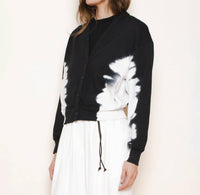 Raquel Allegra - Women's Cropped Jackie Cardigan - black - cardigans - clothing