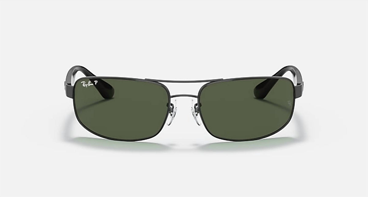 Ray Ban - Men's Full Rim Rectangular Polarized Sunglasses 3445 - 002 - 58