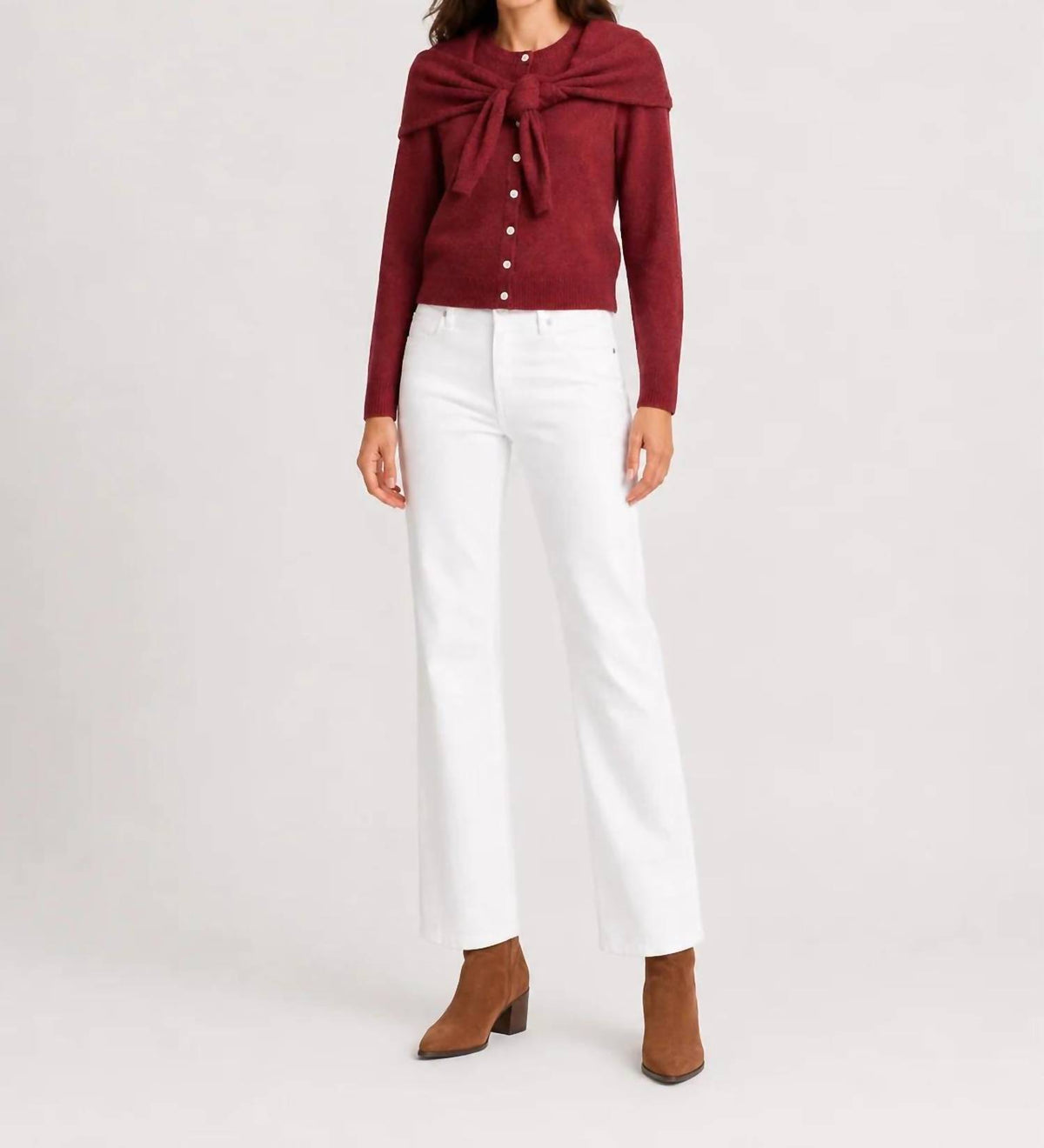 Rd Style - Detachable Shoulder Scarf Cardigan