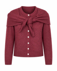 Rd Style - Detachable Shoulder Scarf Cardigan