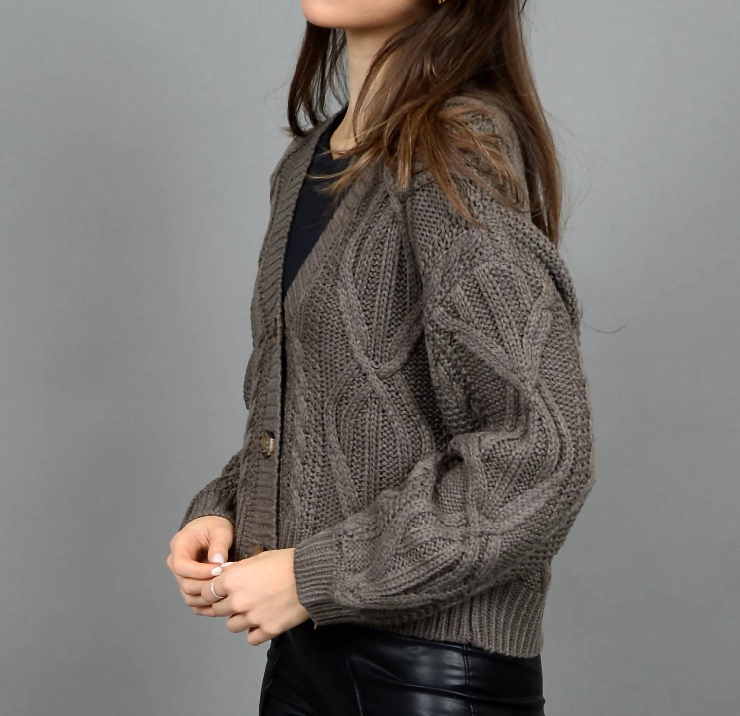 Rd Style - Ignacia Long Sleeve V - neck Cardigan - acrylic - cardigans - clothing