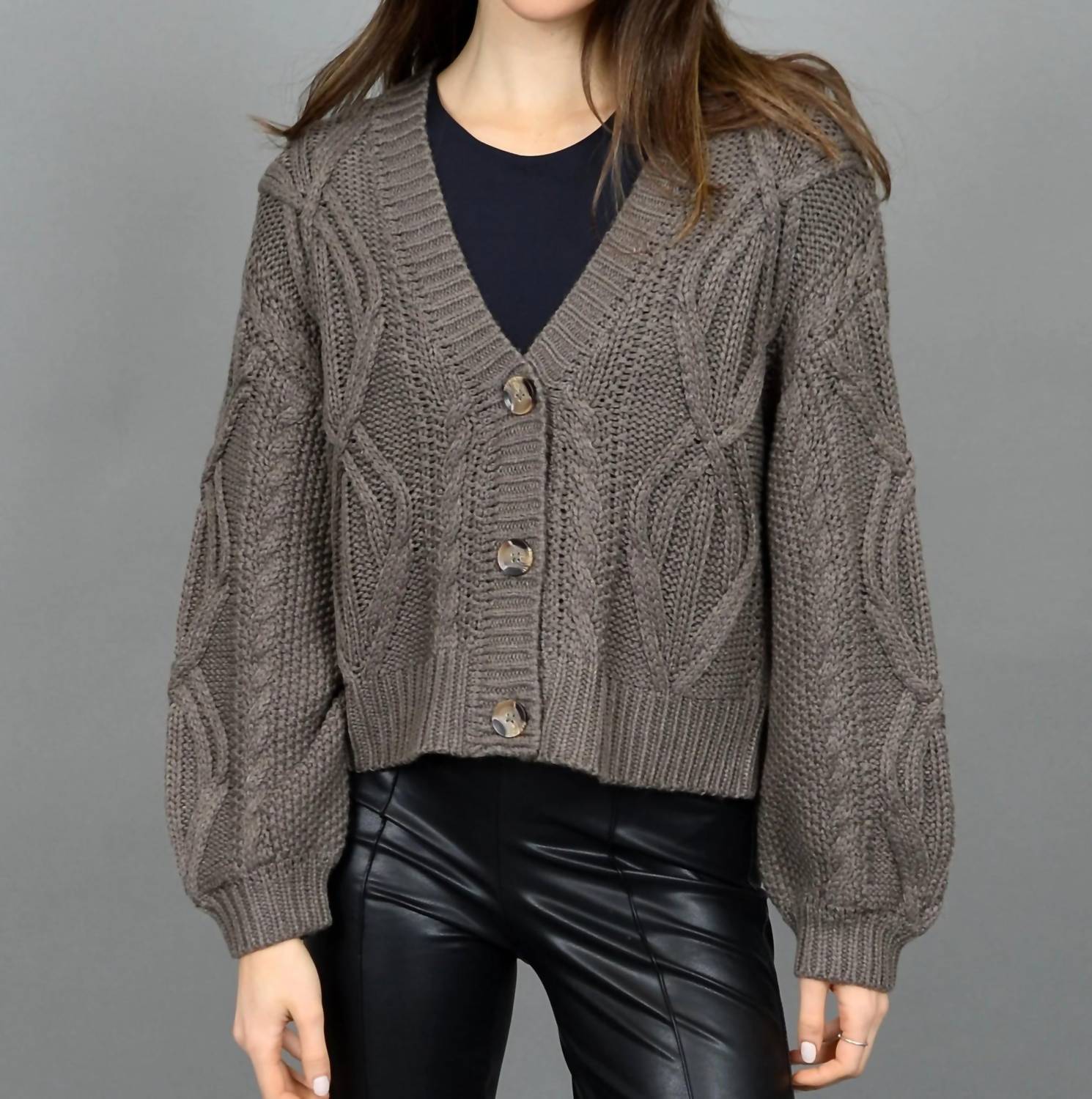 Rd Style - Ignacia Long Sleeve V - neck Cardigan - acrylic - cardigans - clothing