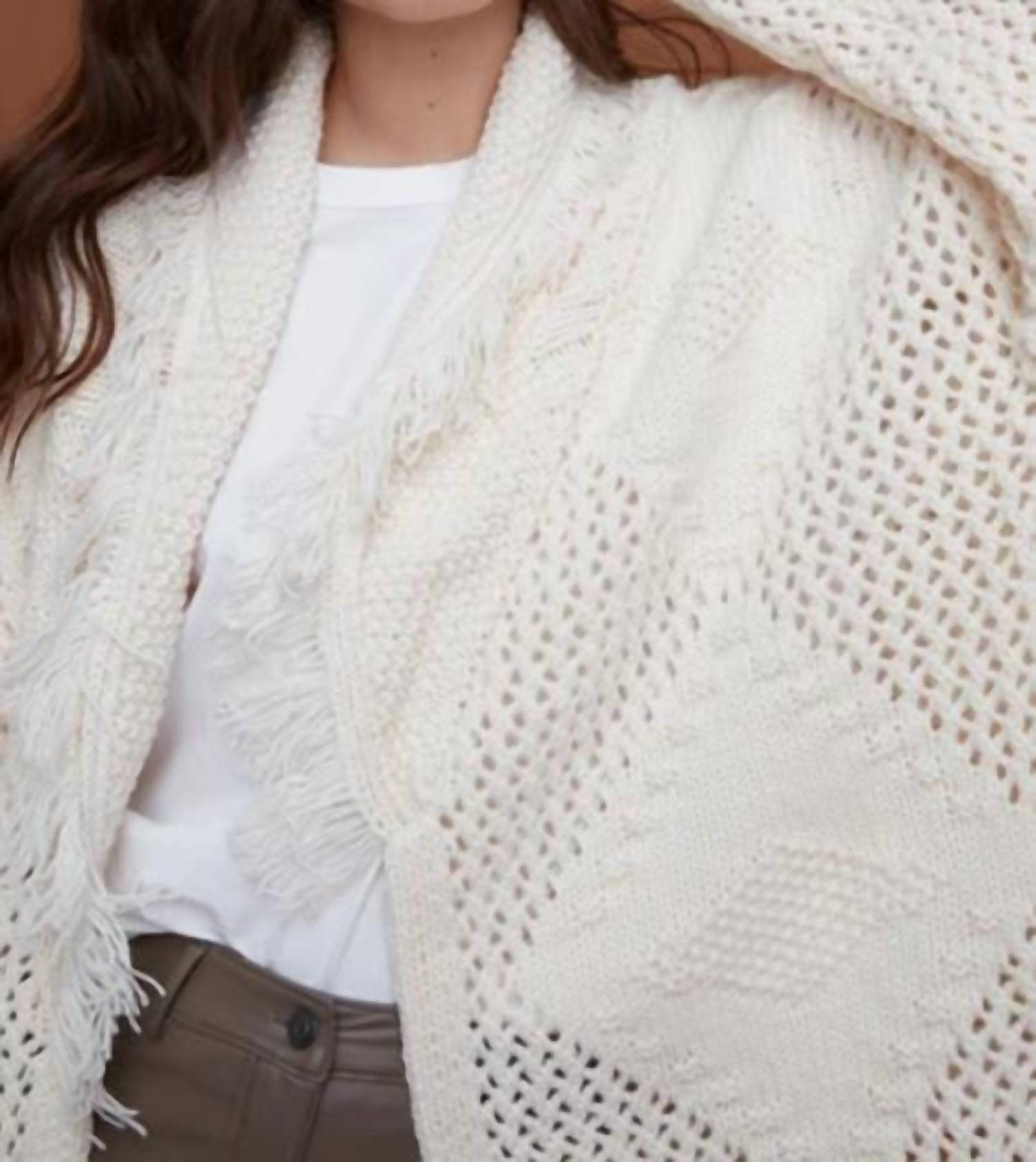 Rd Style - Ilsa Long Sleeve Shawl Neck Cardigan - acrylic - cardigans - clothing