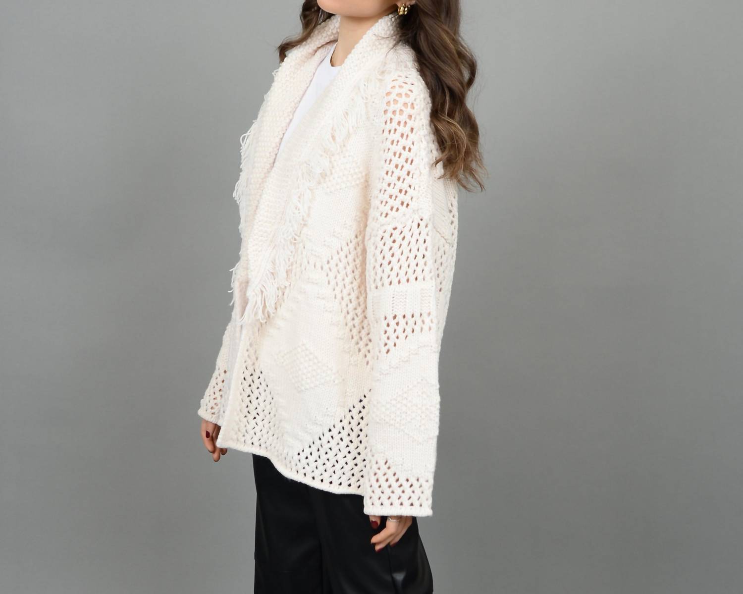 Rd Style - Ilsa Long Sleeve Shawl Neck Cardigan - acrylic - cardigans - clothing