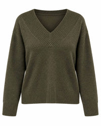 Rd Style - Long Sleeve V-neck Pull-over Sweater