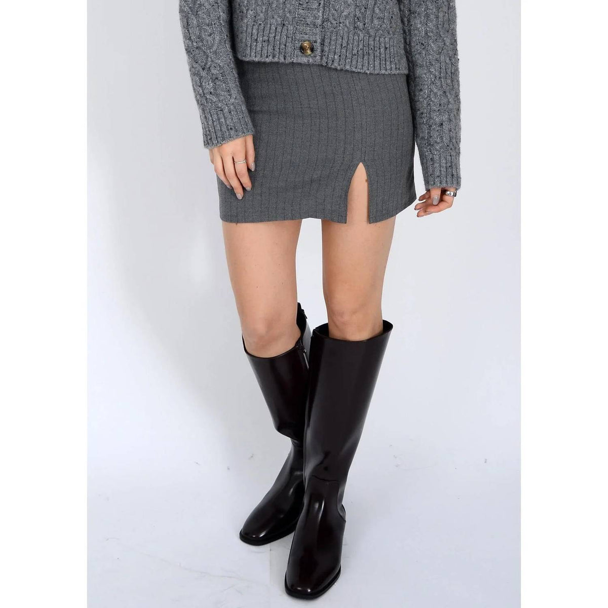 Rd Style - Mara Mini Skirt With Front Slit