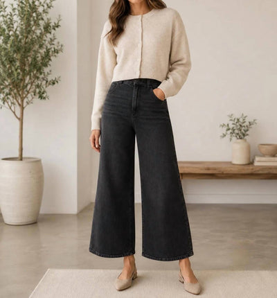 Rd Style - Neutral Cropped Cardigan