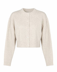 Rd Style - Neutral Cropped Cardigan