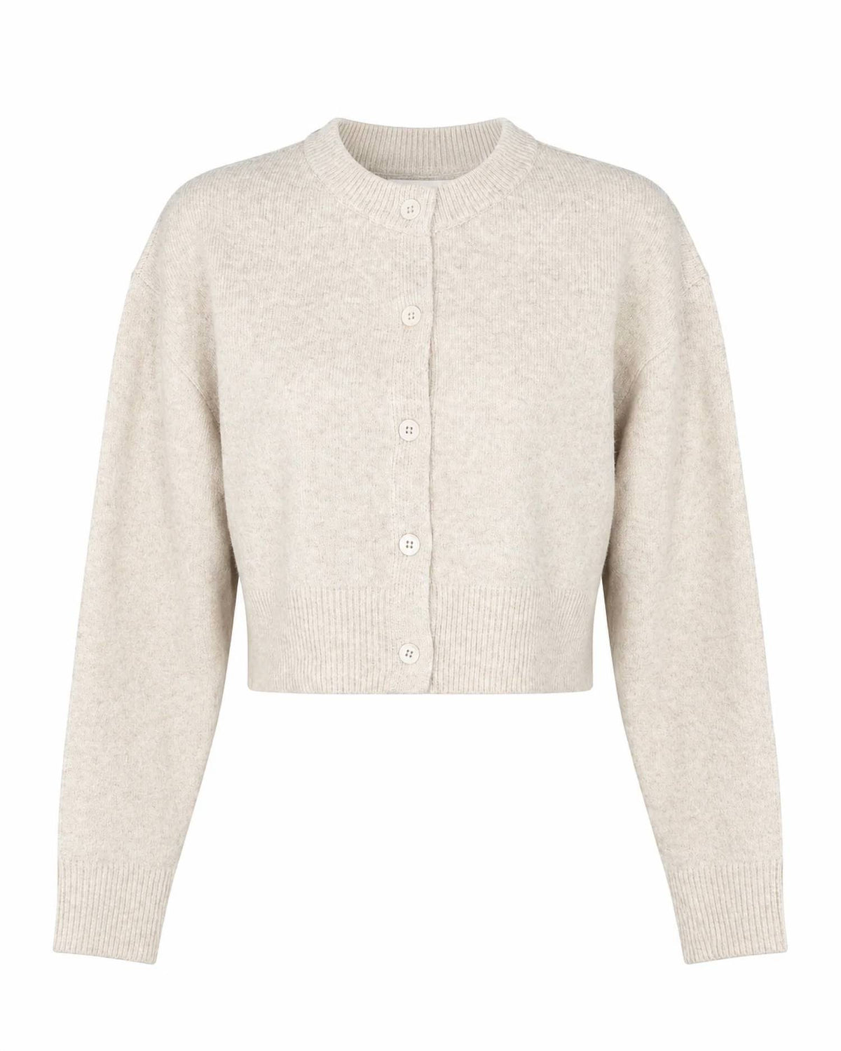 Rd Style - Neutral Cropped Cardigan