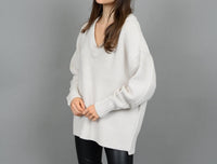Rd Style - Zvona Longsleeve V - neck Sweater - acrylic - clothing - shirts